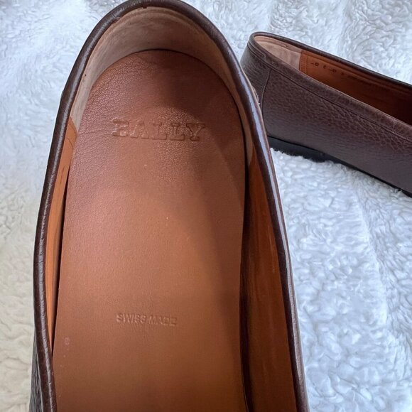 Bally Men’s Crockett leather loafers,dark brown, Size 13D - Picture 6 of 8